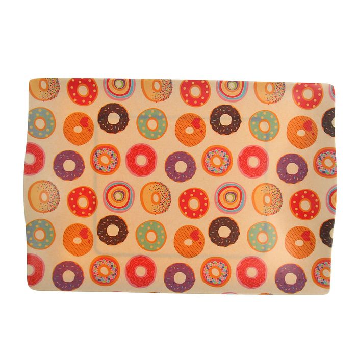 Поднос прямоугольный 33х24х2,5 см "Пончики", цвета МИКС