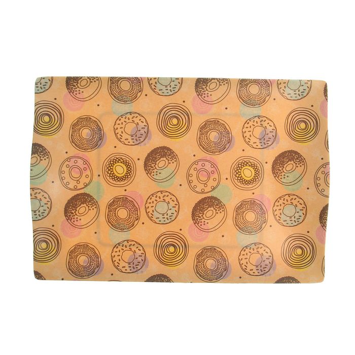 Поднос прямоугольный 33х24х2,5 см "Пончики", цвета МИКС