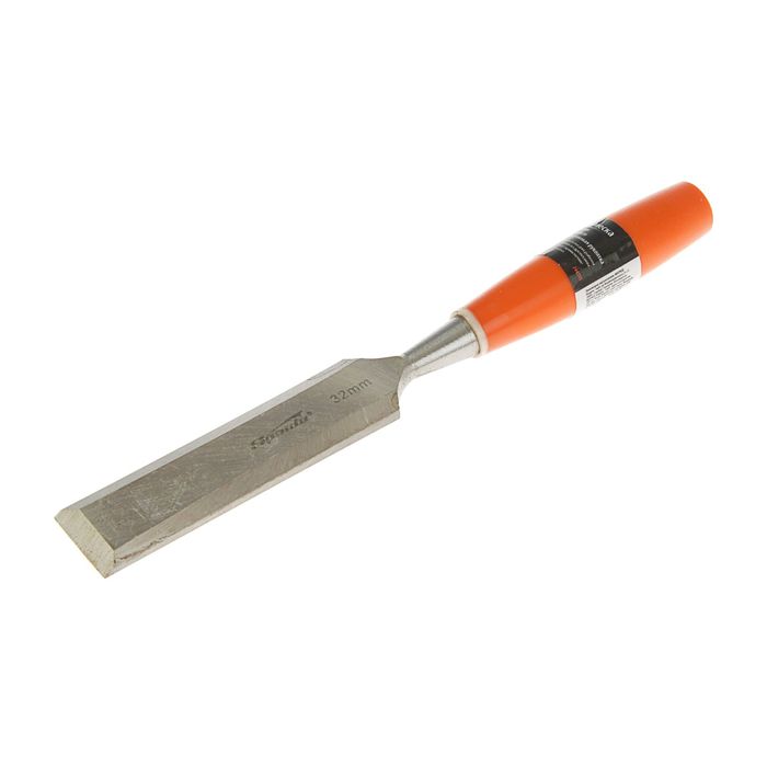 Стамеска Sparta, 32 мм, плоская, пластиковая рукоятка