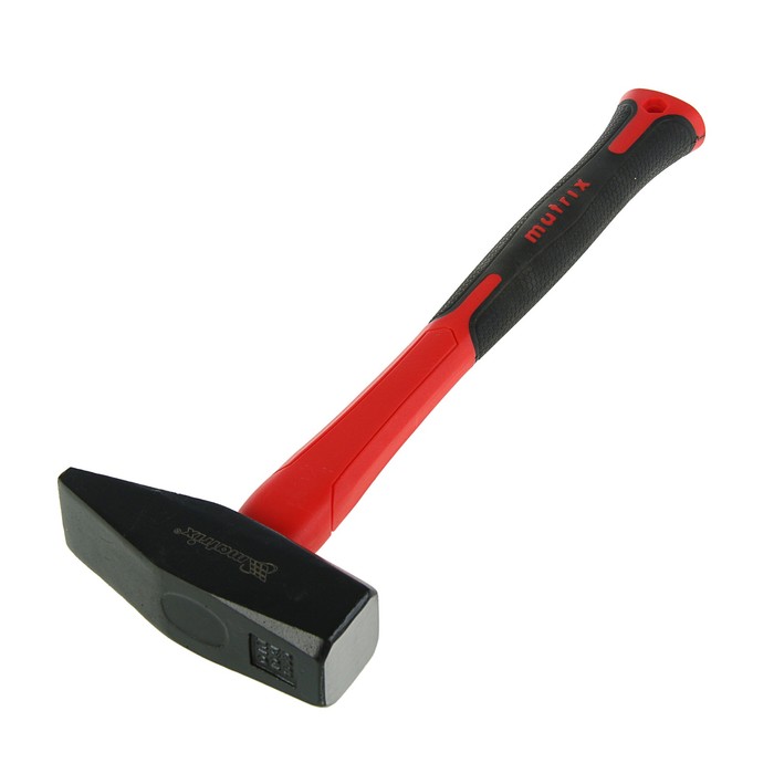 Молоток слесарный MATRIX optimal, 1500 г, фибергласовая обрезиненная рукоятка,квадратный боек 2083