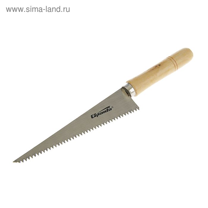 Ножовка по гипсокартону, 180 мм, деревянная рукоятка ножовка по гипсокартону 180 мм две рабочие кромки полотна двухкомпонентная рукоятка matrix