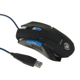Мышь Dialog MGK-12U Gan-Kata, игровая, проводная, подсветка, 2400 dpi, USB, чёрная