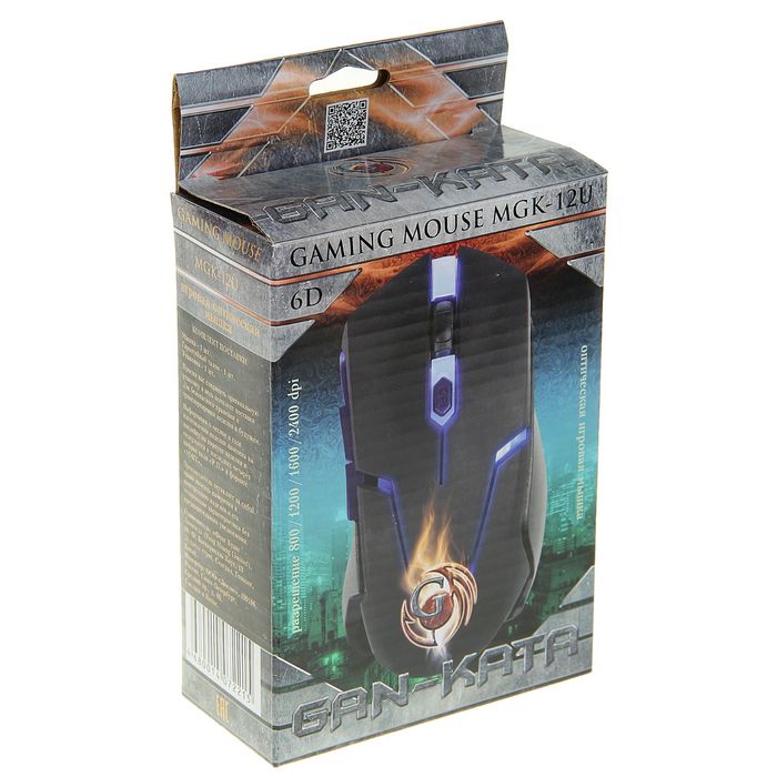 Мышь оптическая Dialog MGK-12U Gan-Kata, 6 кнопок+ролик прокрутки, USB