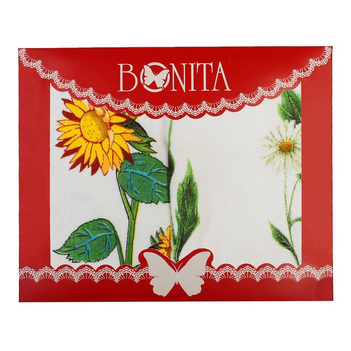 КМП Bonita Цветы 40х60 2шт, 150г/м, хл100%