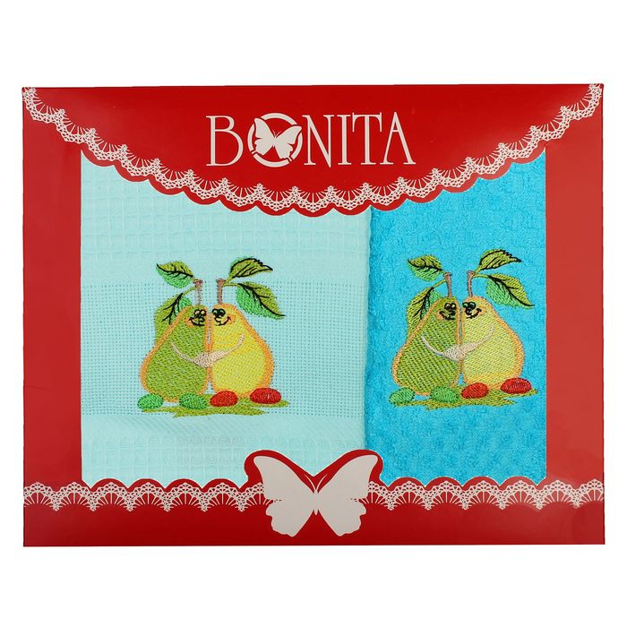 Набор полотенец Bonita Дружба 45*70 2шт вафля, махра 140г/м, хл100%