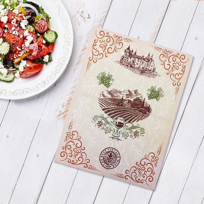 Подарочный набор вафельных полотенец Bonita Бордо 44х59см 3шт, 120г/м, 100%