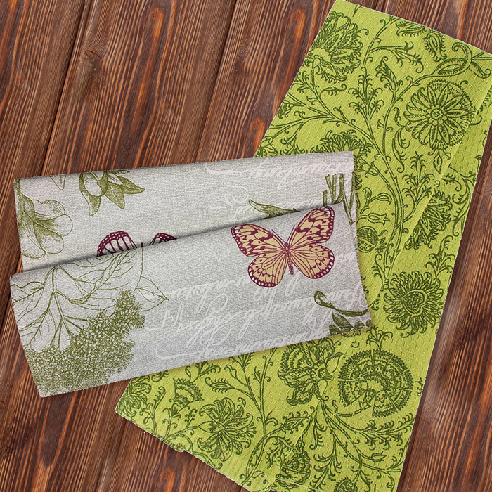 Подарочный набор вафельных полотенец Bonita Лепесток (45х71, 35х61 2шт) 120г/м хл100%