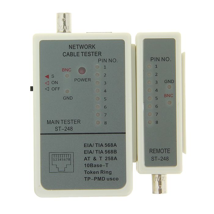 Тестер для проверки кабелей LAN Cablexpert NCT-1, для RJ-45, RG-58