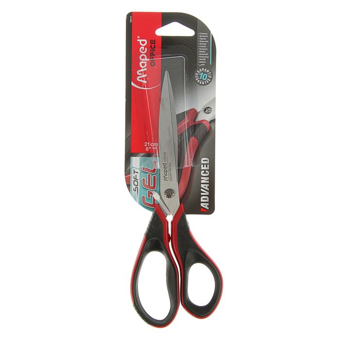 Ножницы 21 см Advanced Gel асимметричные, эргономичные прорезиненные ручки