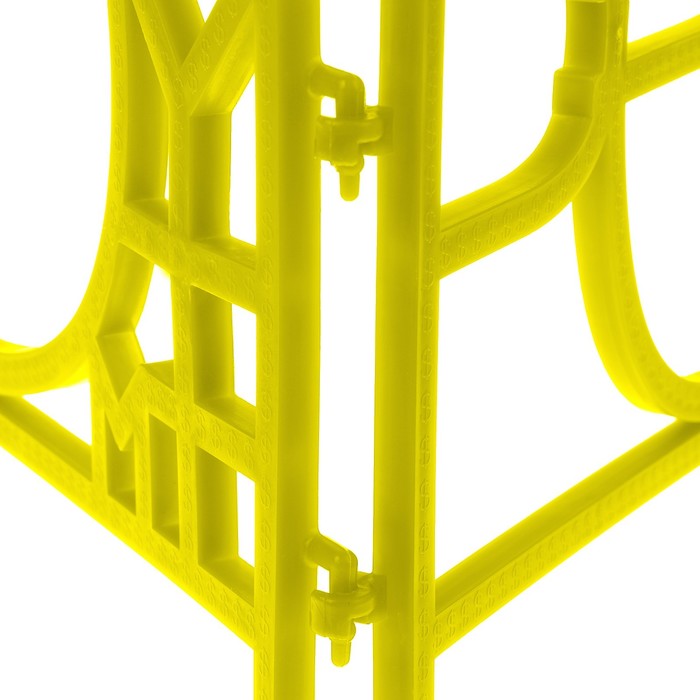 Ограждение декоративное, 35 х 220 см, 4 секции, пластик, жёлтый, «Денежные знаки»