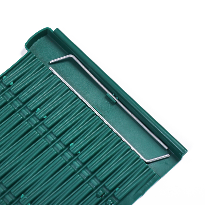 Ограждение декоративное, 29 х 240 см, 4 секции, пластик, зелёное, «Плетень»