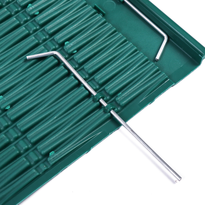 Ограждение декоративное, 29 х 240 см, 4 секции, пластик, зелёное, «Плетень»