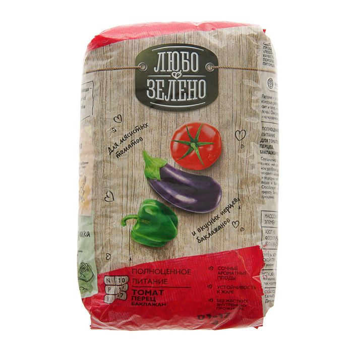 Удобрение Любо-Зелено Томаты, Перцы и Баклажаны брик, 1 кг
