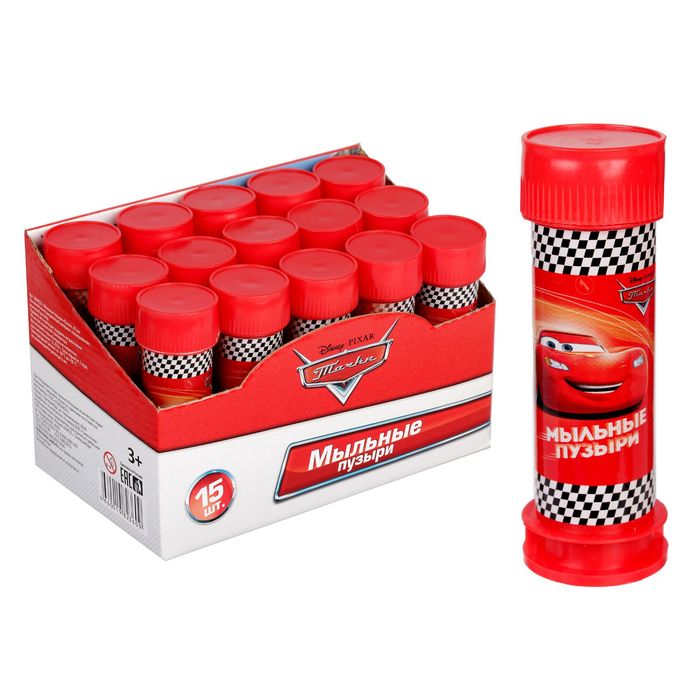 Мыльные пузыри "Тачки" красный, 45 мл