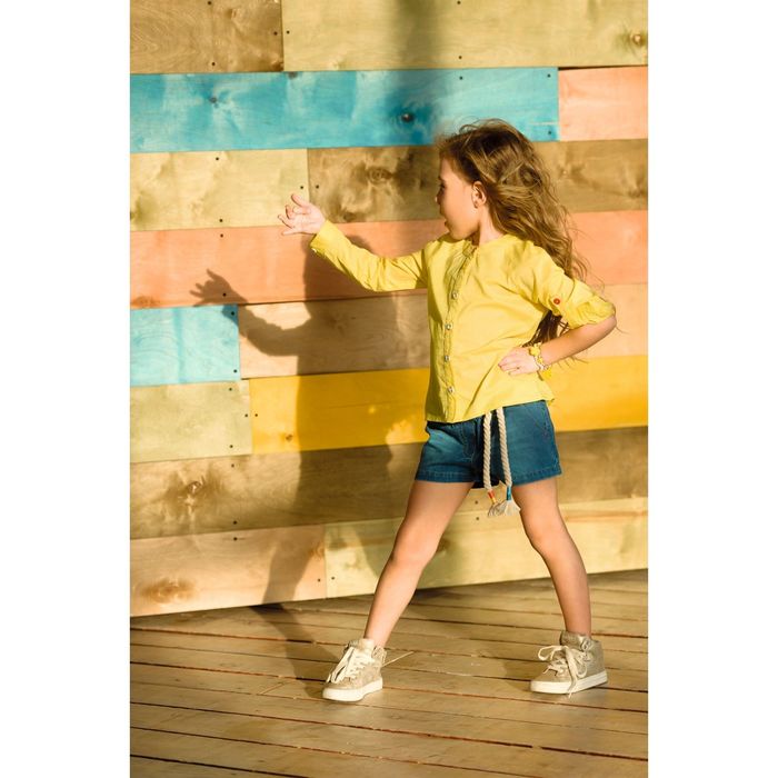 Шорты для девочек, рост 98 см, цвет голубой