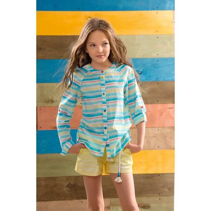 Шорты для девочек, рост 146 см, цвет жёлтый