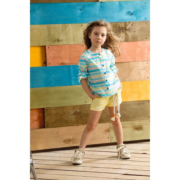 Шорты для девочек, рост 98 см, цвет жёлтый