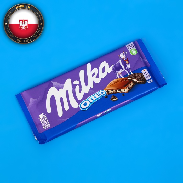 Шоколад Milka Oreo, 100 г шоколад молочный milka oreo brownie 100 г