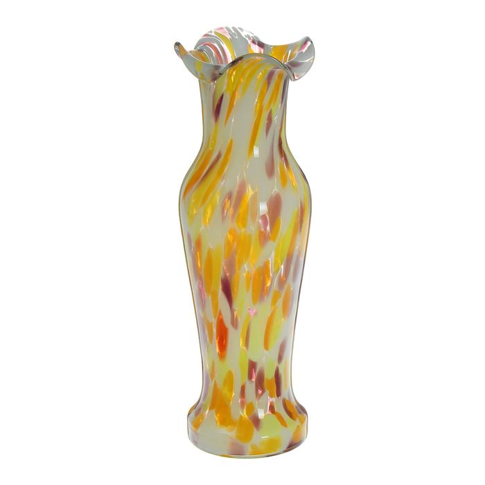 Ваза "Экзо" 40 см, жёлто-оранжево-красная