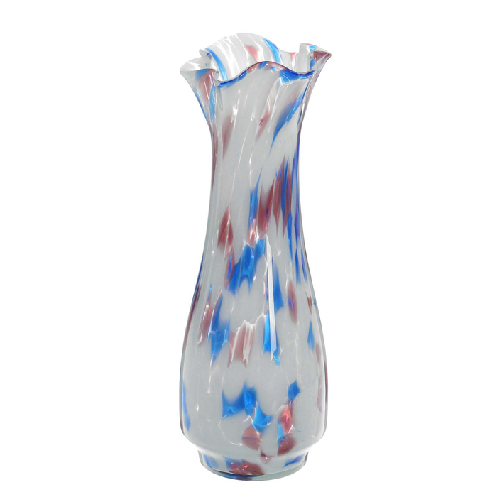 Ваза "Вдохновение" бело-сине-марганцевая