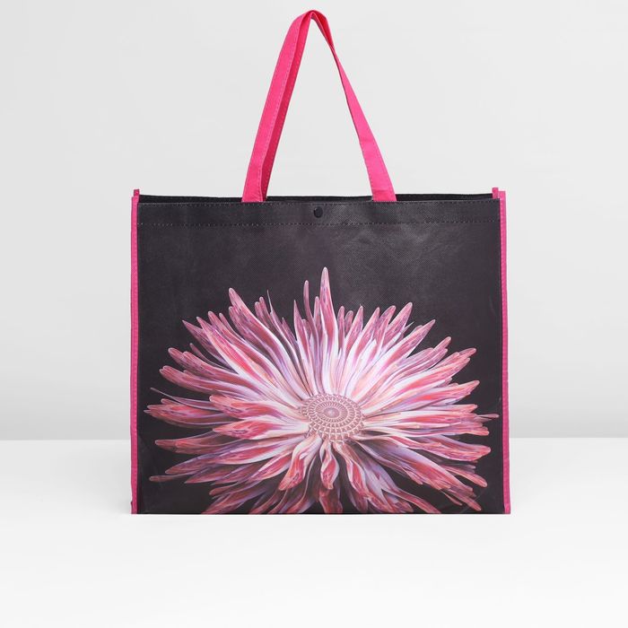 Сумка хозяйственная "Цветок", 1 отдел, цвет розовый