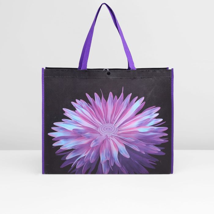 Сумка хозяйственная "Цветок", 1 отдел, цвет фиолетовый