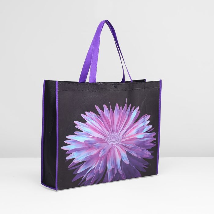 Сумка хозяйственная "Цветок", 1 отдел, цвет фиолетовый