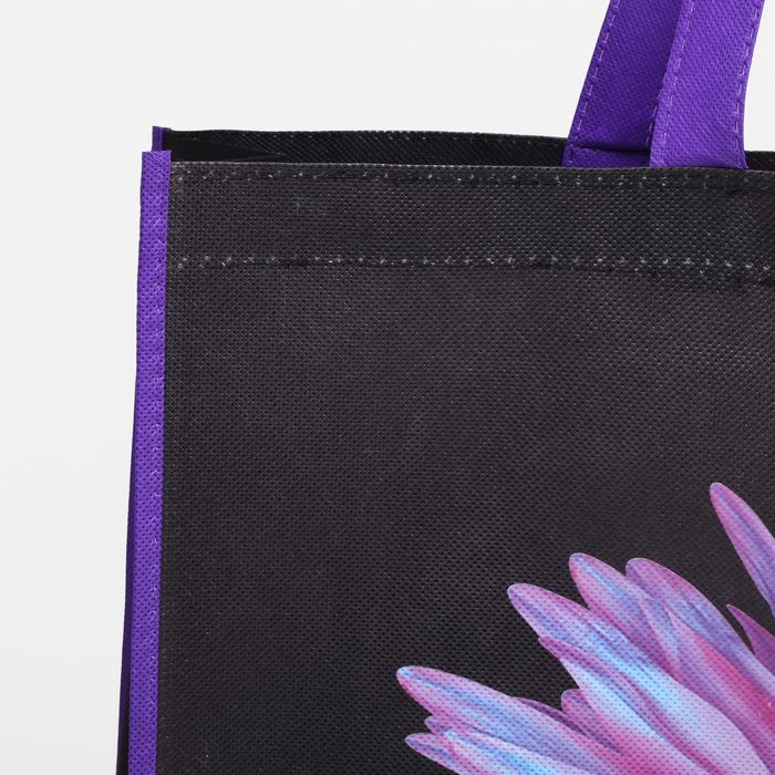 Сумка хозяйственная "Цветок", 1 отдел, цвет фиолетовый