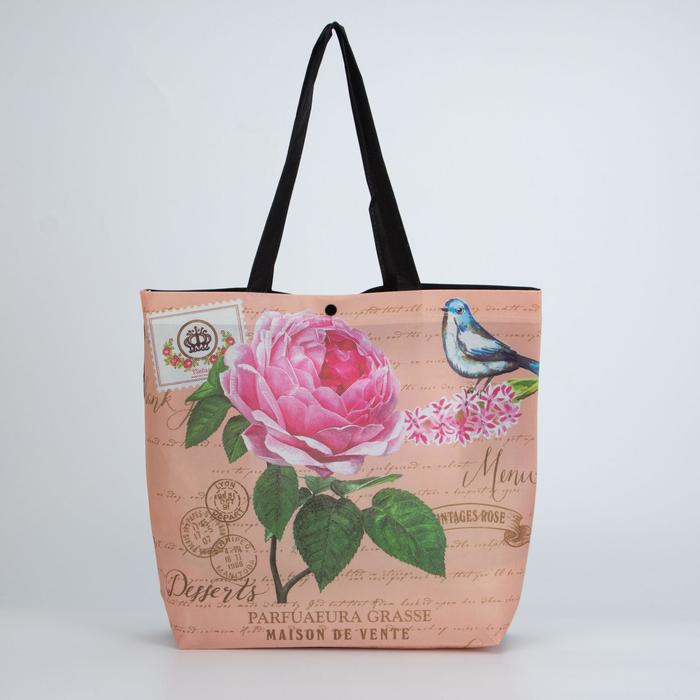 Сумка пляжная "Перо", 1 отдел на кнопке, цвет бежевый