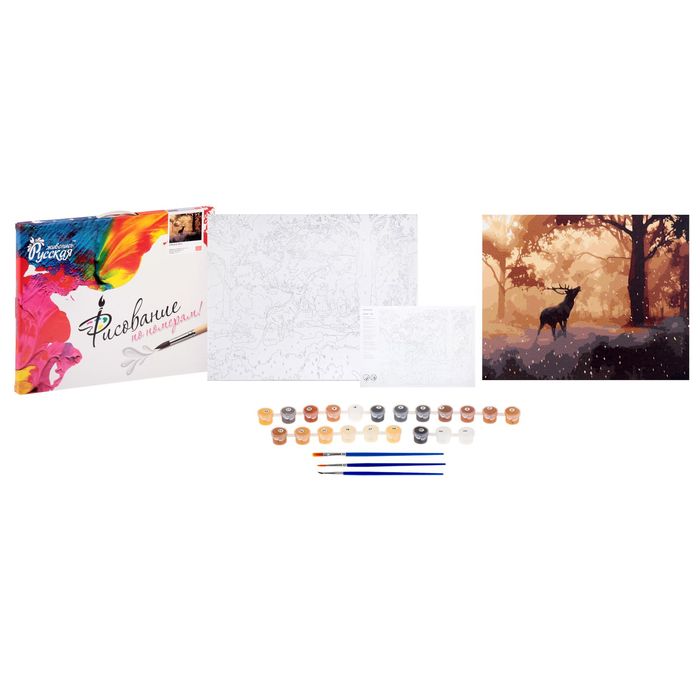 Рисование по номерам "Олень в лесу"