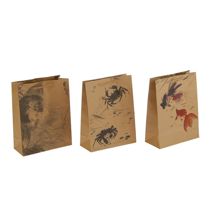 Пакет крафт "Фэн-шуй", МИКС, 19 х 8,5 х 25 см