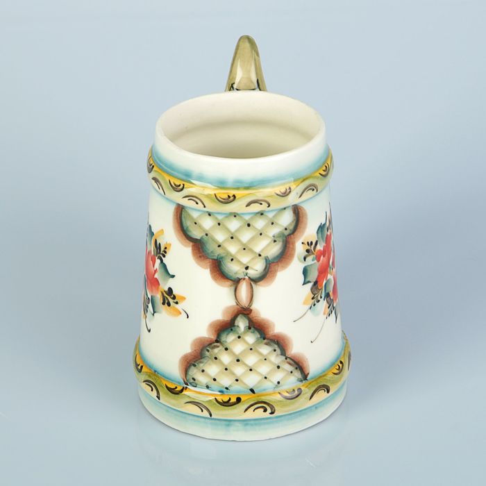 Кружка пивная «Осётр», гжель, цветная