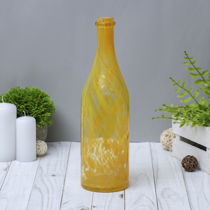 Ваза-бутыль "Литр" жёлтая, 1 л