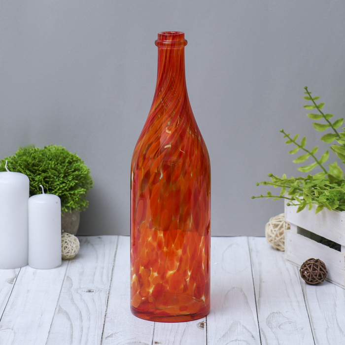 Ваза "Бутыль" красная, 1 л