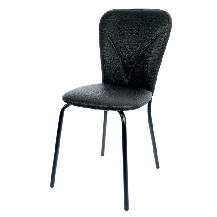 Стул "Роджер 1", цвет обивка коричневая, каркас черный