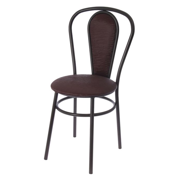 Стул "Виена с мягкой спинкой", цвет обивки бордо, каркас коричневый