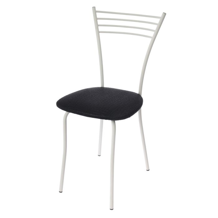 Стул "Котура", цвет обивки черный, каркас белый