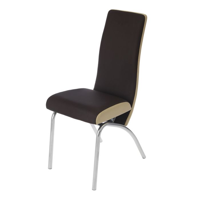 Стул "Магнолия", цвет обивки кофе, каркас хром