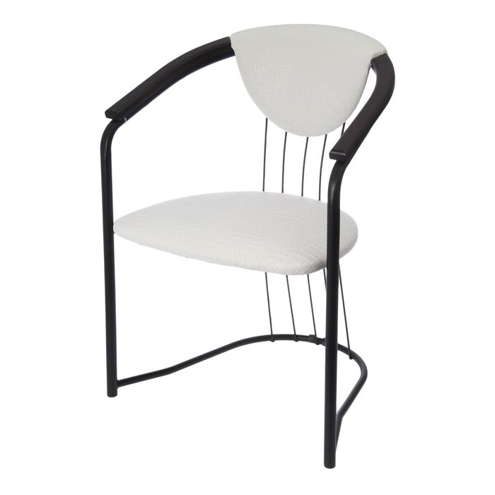 Стул "Сонара", цвет обивки белый, каркас черный