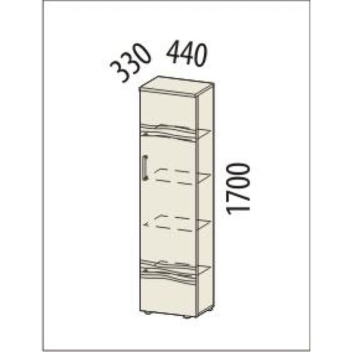 Пенал правый Мокко 440х330х1700