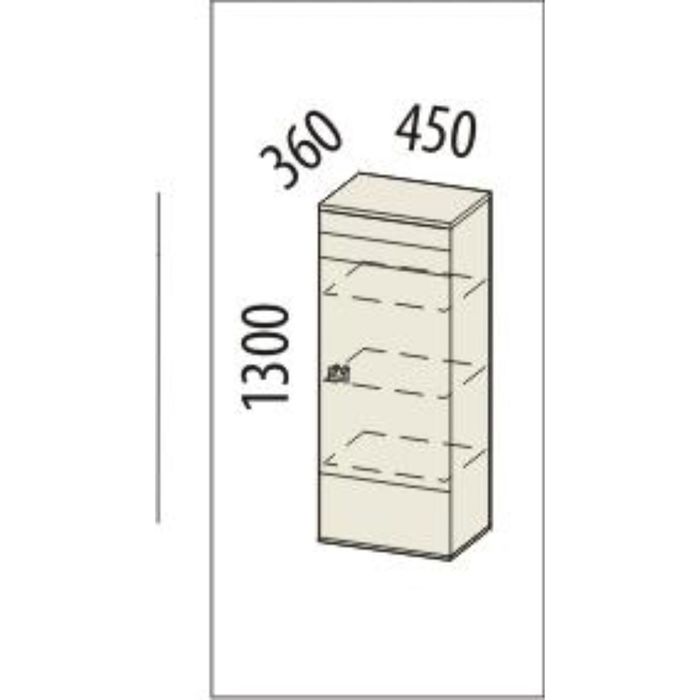 Шкаф малый правый Соренто 450х360х1300