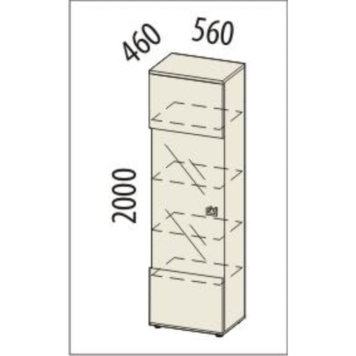 Шкаф-витрина большой универсальный Соренто 560х460х2000