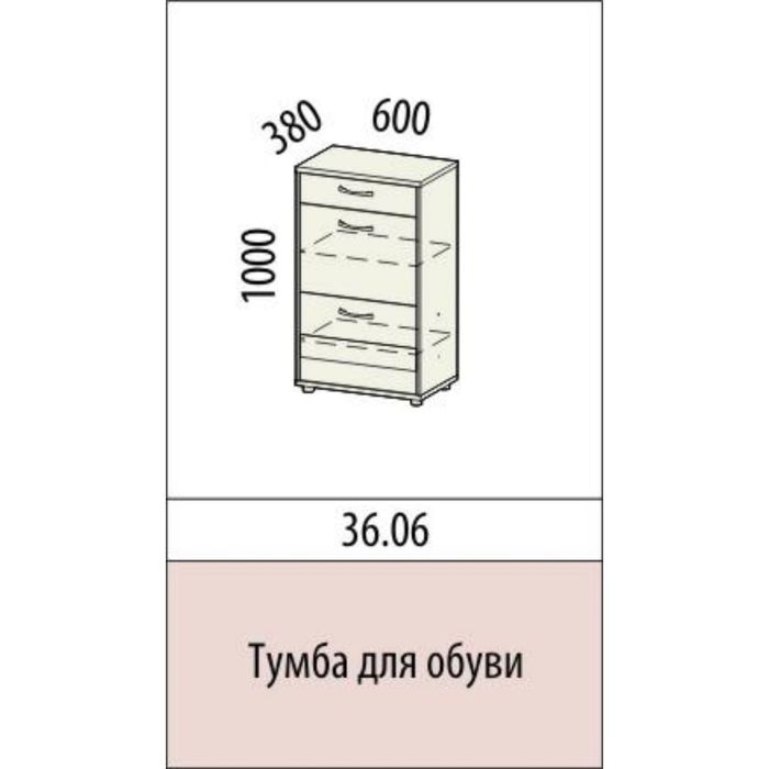 Тумба для обуви Триумф 600х380х1000