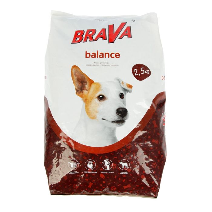 Сухой корм BRAVA  "БАЛАНС" для собак, 2,5КГ