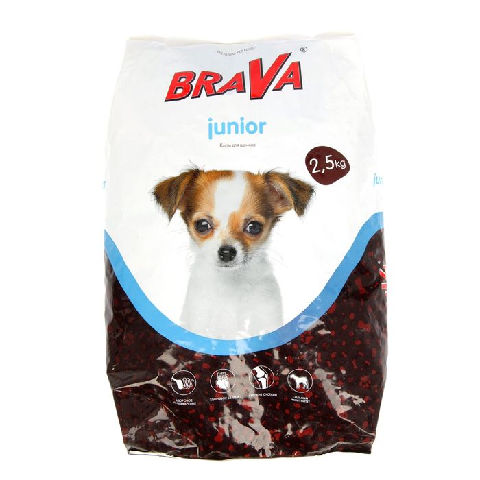 Сухой корм BRAVA "ЮНИ" для собак, 2,5КГ