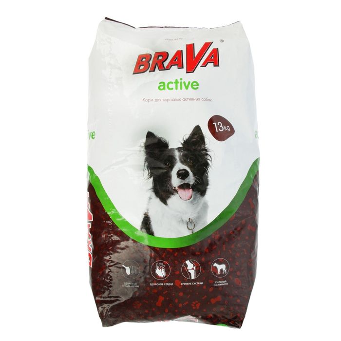 Сухой корм BRAVA "АКТИВ" для собак, 13КГ