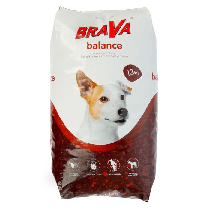 Сухой корм BRAVA "БАЛАНС" для собак, 13КГ
