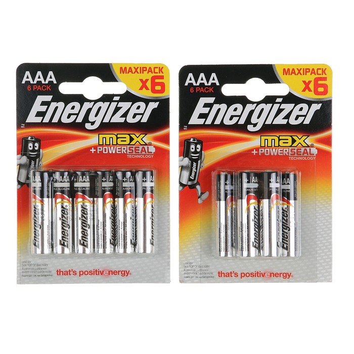 Батарейка алкалиновая Energizer Max, ААА, LR03-6BL, блистер, 6 шт.