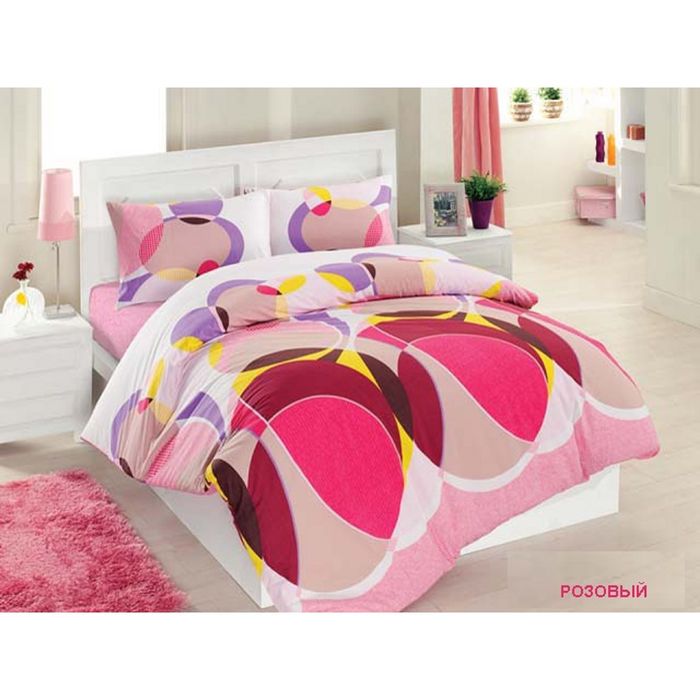 Постельное бельё DECORITE дуэт, 240х260, 160x220-2 шт., 70х70-2шт., бязь 115 г/м², цвет розовый