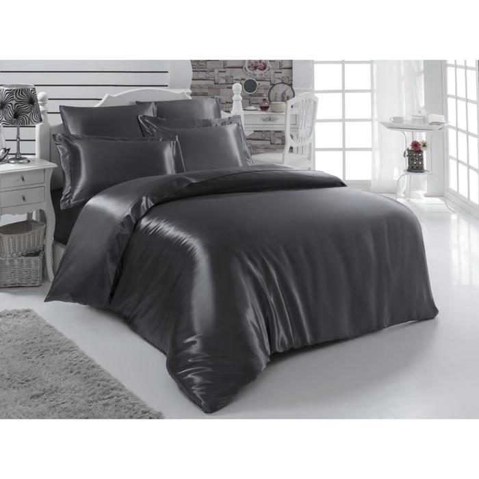 Постельное бельё ARIN 2сп., пр. на рез. 160х200, 200x220, 50x70-2 шт.,70x70-2 шт., шелк 120г/м², цвет тёмно-синий